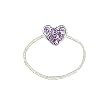 Toe Ring - T36 - Crystal Illusion - Small Heart ~ Violet (Purple)