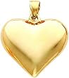 14K Gold Puffed Heart Charm