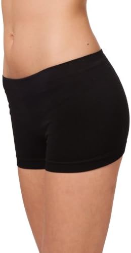 Women's One Size Stretch Seamless Boy Shorts by Level 33 Black