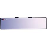 Razo RG23 11.8" Black Frame Wide Angle Convex Rear View Mirror - Pack of 1