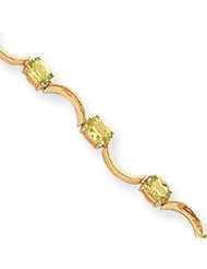 14k Gold Peridot Bracelet