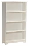 Atlantic Furniture Four Tier Bookcase, White