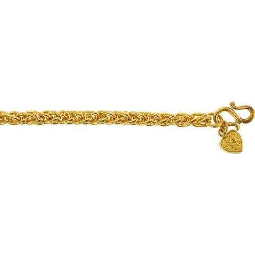 24K Gold Wheat Chain, 5.2mm wide 24K Gold Wheat Chain, 5.2mm wide