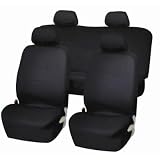 Buy Universal Full Set OF Car Seat Covers - Solid Black UAA002 by UNIQUE AUTOMOTIVE ACCESSORIES