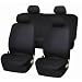 Universal Full Set OF Car Seat Covers - Solid Black UAA002