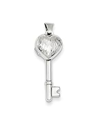 Sterling Silver 10mm Heart Key Locket