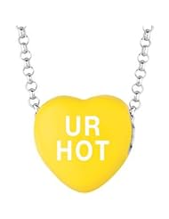 Sweethearts Enamel "Ur Hot" Heart on 16" Necklace Pendant with Gift Box