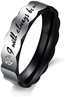 Tyzon Men Fashion Design Vintage Punk Stainless Steel Promise Ring