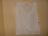 Uniform by John Paul Richard The Eyes Have It Blouse Tank Top White XL