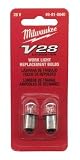 Milwaukee 49-81-0040 V28 Replacement Work Light Bulbs 2 Pack