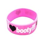 I Heart Booty Cancer Awareness Rubber Wristband Bracelet