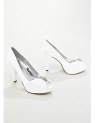 David's Bridal Charmeuse Pleated Peep Toe with Ornament Style Diana Bridal &... by David's Bridal