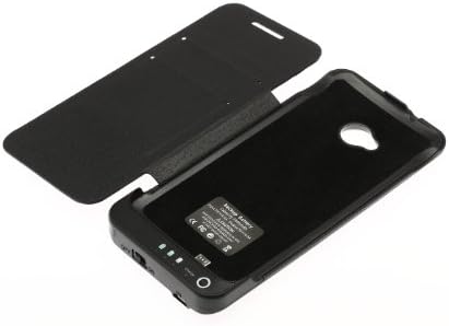 HTC ONE M7 Battery Case,IPower Factory™3800mAh External Backup Battery Charger Cover Case For HTC ONE M7 Rechargeable Power Bank Case,Portable Backup Power Bank Case(Black with Flip)