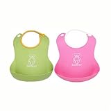 Baby Bjorn Soft Bib - Pink/Green 2 pack