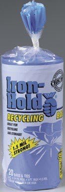 Iron Hold 30 gal. Kitchen Trash Bags Twist Tie 20 pk