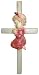 Kreuz Mädchen Geschenkidee zur Firmung oder Kommunion (Polyresin Höhe 15 cm)