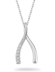 0.09 Cts Diamond Pendant in 18K White Gold