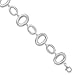 7.5 Inch Rhodium Plated Large Small Oval Link