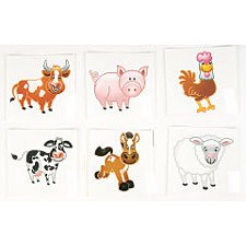 Childrens Toyshop  Toys : Farm Animal Tattoos - 144 pieces