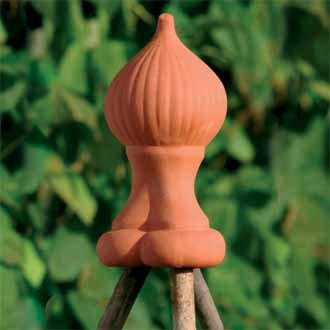 Childrens Toyshop  Outdoor Living : Wigwam Finial, Terracotta - Onion