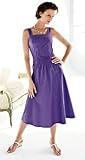 SLEEVELESS PIN TUCK COTTON DRESS