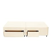 Suede Sprung-Edge Divan with 2 Small & 2 Large Drawers