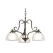 313 MTg1DaL. SL75  Mela   6 Light Kitchen Island Pendant Track Lighting Fixture   Dark Rust Bronze   Blue Glass   B4228