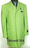 Sharp Looking Single Breasted 7-Button Front Beautiful APPLE GREEN Zoot Suits $139