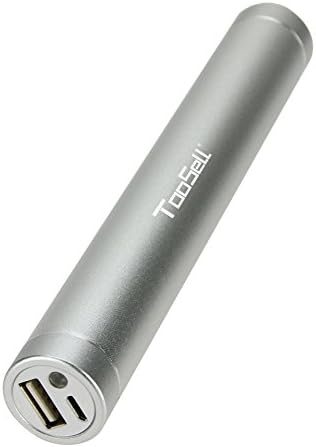 TOOSELL® Mini Lipstick-sized High Capacity 6000mAh Portable Charger External Battery Mobile Power for Iphone Samsung HTC Nokia LG Sony Blackberry (Silver)