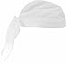 Fiumara Apparel Professional Cooking Head Wrap Ideal for Chef Hat Cotton - White Made in USA