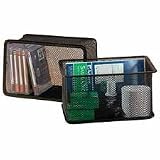 Rolodex Large Bin, Mesh, Accommodates 5x8 Index Cards, Black