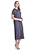 82 Days Women'S Rayon Span One Side Slit Mid Long Jersey Dress - Solid