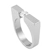 316L Stainless Steel Ring with CZ, Face Width: 6mm, Band width: 5mm, Stone: Cubic Zirconia, Finish: Shiny Polish, Sizes:5.0-13.0