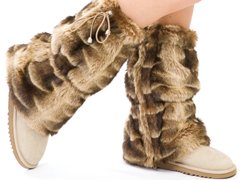 Ugg / Apres Ski Shoe Faux Mink Boot Fur Cover