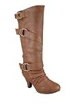 Triple Buckle Leatherette Boot