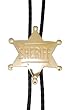 Sheriff Badge Bolo Tie ~ Gold-tone