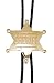 Sheriff Badge Bolo Tie ~ Gold-tone