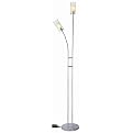 2-Light Floor Lamp - Chrome
