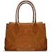 Forzieri Capaf Cognac Suede and Leather Tote Bag