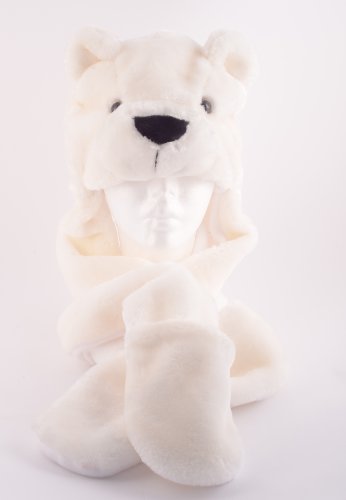 Polar Bear Full Hood Animal Hat