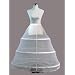 Loywe, Reifrock Petticoat aus Satin, Taille Umfang bis 90cm, 3 Ringe, LW4803-T-N