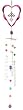 Heart and Cross Glass and Metal Suncatcher Wind Chime