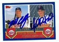 Michael Cuddyer & Michael Restovich autographed baseball card (Minnesota Twins) 2003 Topps Future S