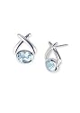 Sterling Silver Blue Topaz Earrings