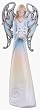 Pack of 2 Heavenly Splendor Porcelain Angel Figures with Snowflake