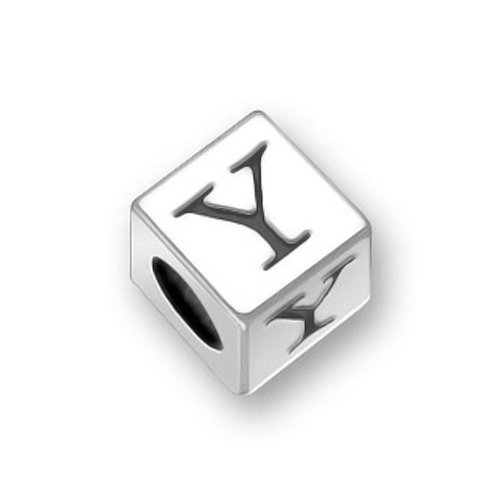Bling Jewelry 925 Sterling Silver Block Letter Y Pandora Chamilia Biagi Bead Compatible Charm