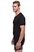 Men's Bamboo V-Neck Undershirt (Black, X-Large) Plain T-Shirts for Him MB6002-BLK-XL