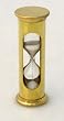Antique Style Hourglass 3.5": Brass, 1 min.