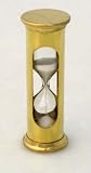 3.5" Antique Style Brass Hourglass - 1 Minute
