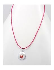 Ladybug Cotton Colored Enamel Necklace In 92.5 Sterling Silver